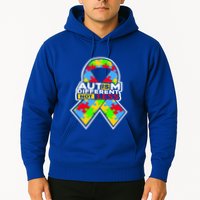 Autism Awareness Different Not Less Puzzle Ribbon Hoodie