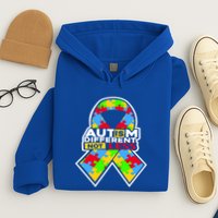 Autism Awareness Different Not Less Puzzle Ribbon Hoodie