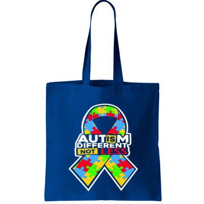 Autism Awareness Different Not Less Puzzle Ribbon Bag