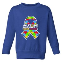Autism Awareness Different Not Less Puzzle Ribbon Toddler Sweatshirt