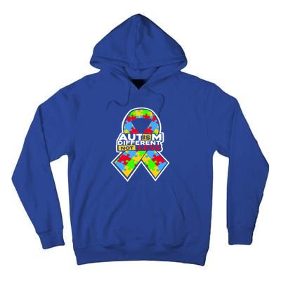 Autism Awareness Different Not Less Puzzle Ribbon Tall Hoodie