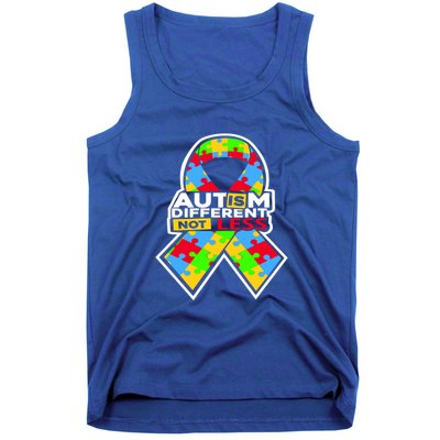 Autism Awareness Different Not Less Puzzle Ribbon Tank Top