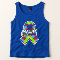 Autism Awareness Different Not Less Puzzle Ribbon Tank Top