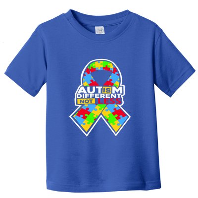 Autism Awareness Different Not Less Puzzle Ribbon Toddler T-Shirt
