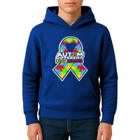 Autism Awareness Different Not Less Puzzle Ribbon Kids Hoodie