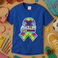 Autism Awareness Different Not Less Puzzle Ribbon Kids T-Shirt