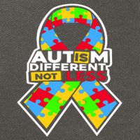 Autism Awareness Different Not Less Puzzle Ribbon Cotton Canvas Backpack