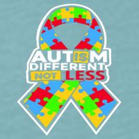 Autism Awareness Different Not Less Puzzle Ribbon Sueded Cloud Jersey T-Shirt
