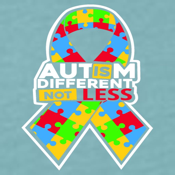 Autism Awareness Different Not Less Puzzle Ribbon Sueded Cloud Jersey T-Shirt