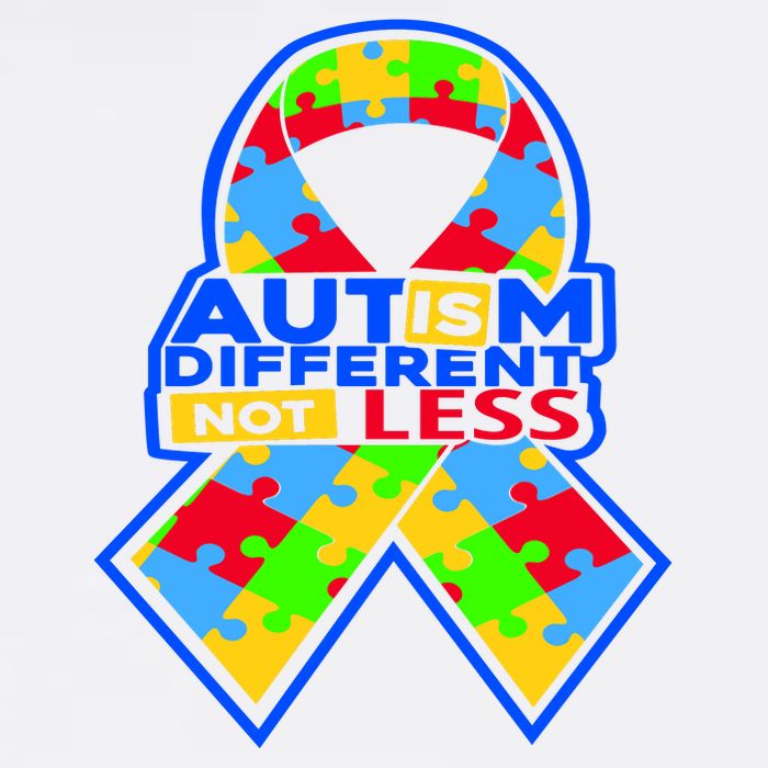 Autism Awareness Different Not Less Puzzle Ribbon Garment-Dyed Sweatshirt