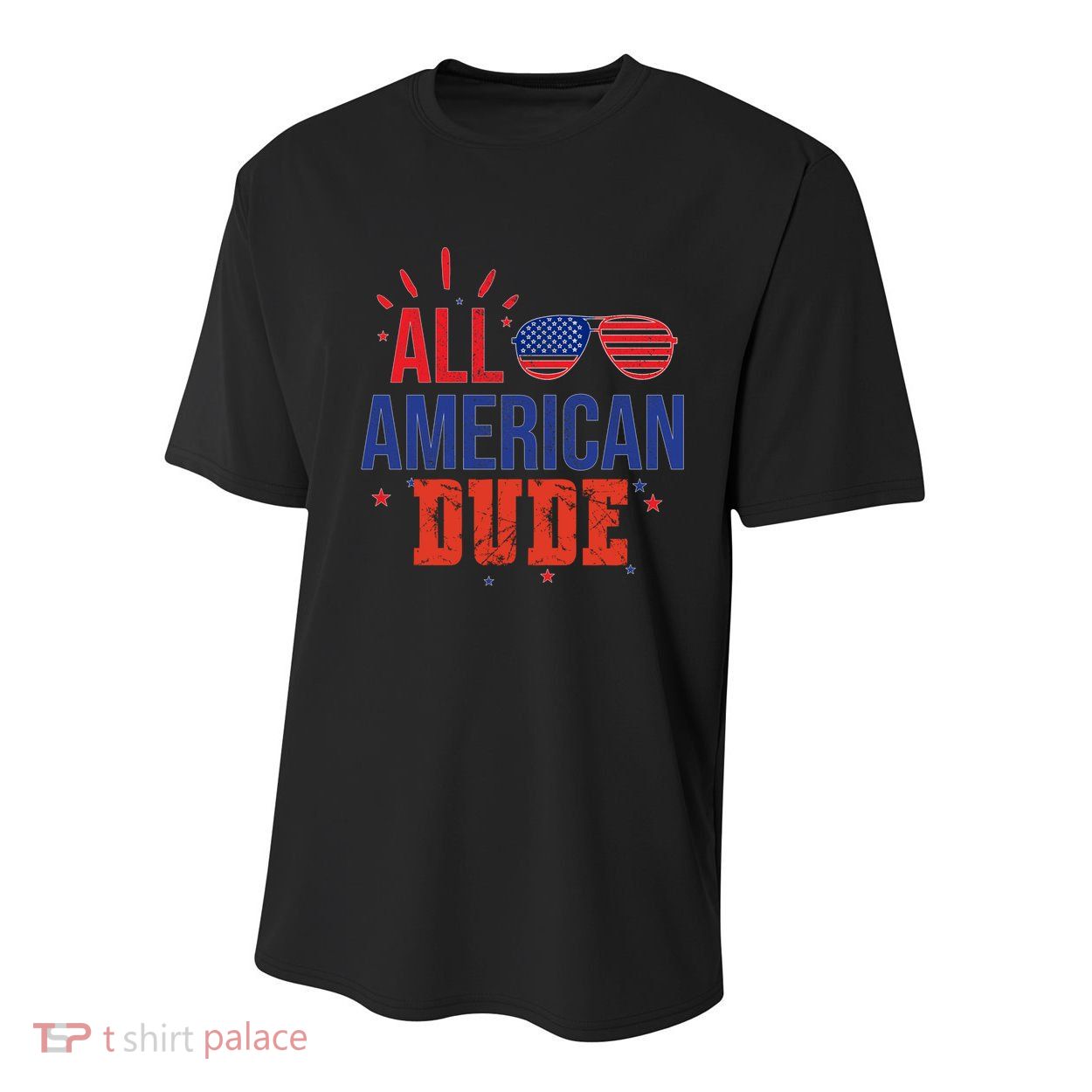 All American Dude 4th Of July Sunglasses Family Great Gift Youth Performance Sprint T-Shirt