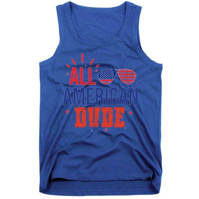 All American Dude 4th Of July Sunglasses Family Great Gift Tank Top