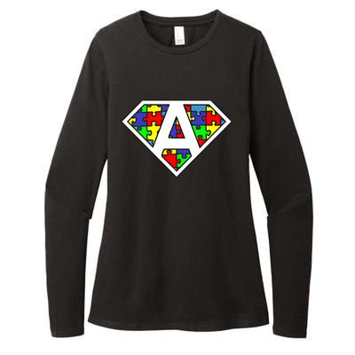 Autism Awareness Day Superhero Funny Gift Womens CVC Long Sleeve Shirt