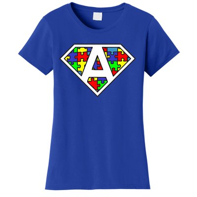 Autism Awareness Day Superhero Funny Gift Women's T-Shirt