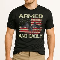 Armed And Dadly Funny Deadly Father For Father's Day Performance Shirt