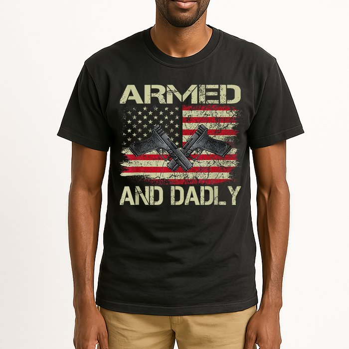 Armed And Dadly Funny Deadly Father For Father's Day Tall T-Shirt