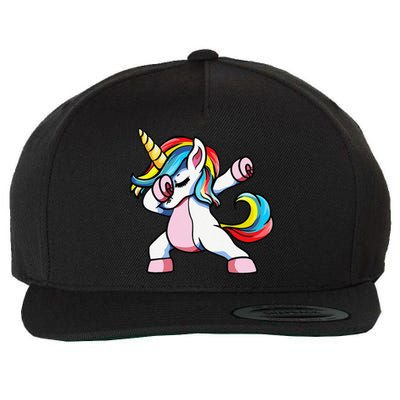 Autism Awareness Dabbing Unicorn Autistic Mom. Wool Snapback Cap