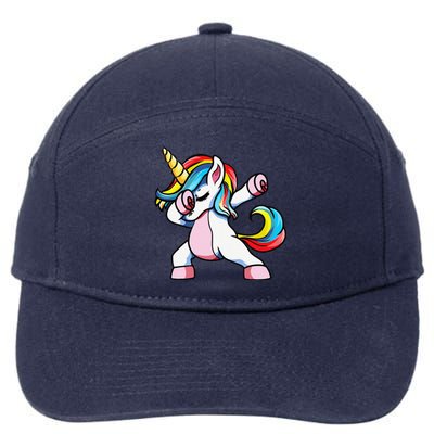 Autism Awareness Dabbing Unicorn Autistic Mom. 7-Panel Snapback Hat