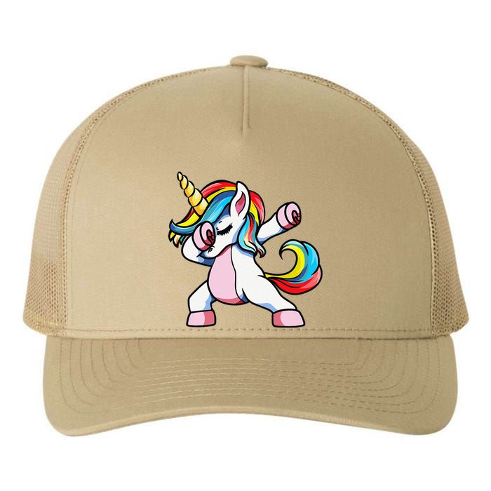 Autism Awareness Dabbing Unicorn Autistic Mom. Yupoong Adult 5-Panel Trucker Hat