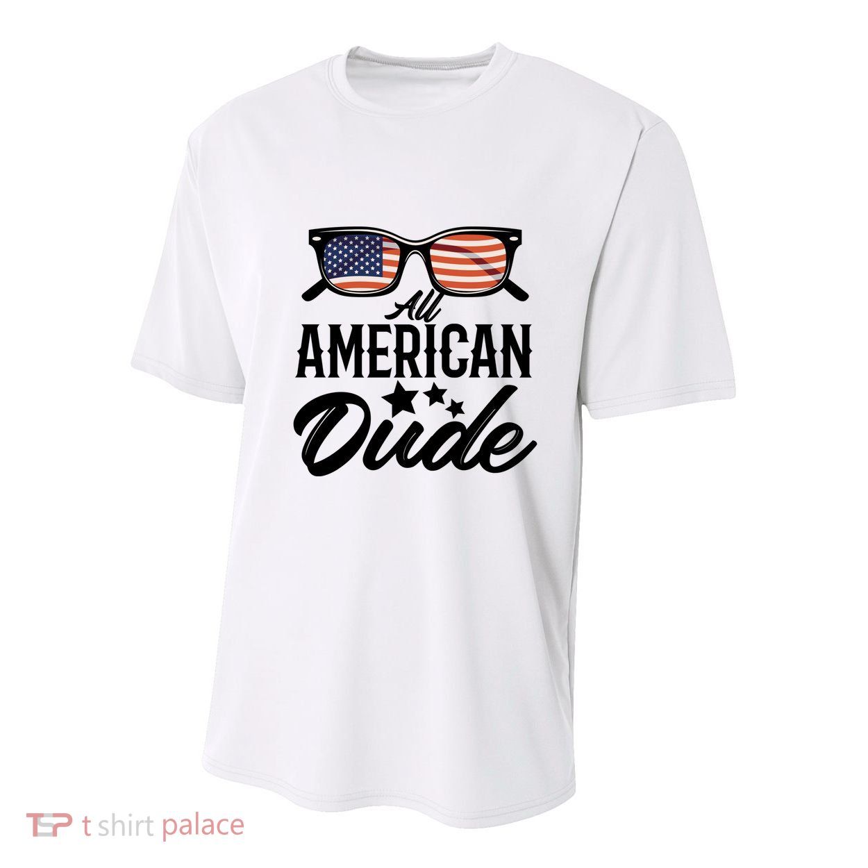 All American Dude 4th Of July Family Matching Sunglass Usa Gift Youth Performance Sprint T-Shirt