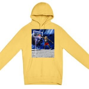 Air Ape Dunking Basketball Monkey Premium Pullover Hoodie