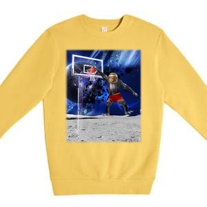 Air Ape Dunking Basketball Monkey Premium Crewneck Sweatshirt