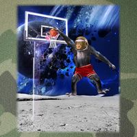 Air Ape Dunking Basketball Monkey Legacy Tie Dye Trucker Hat