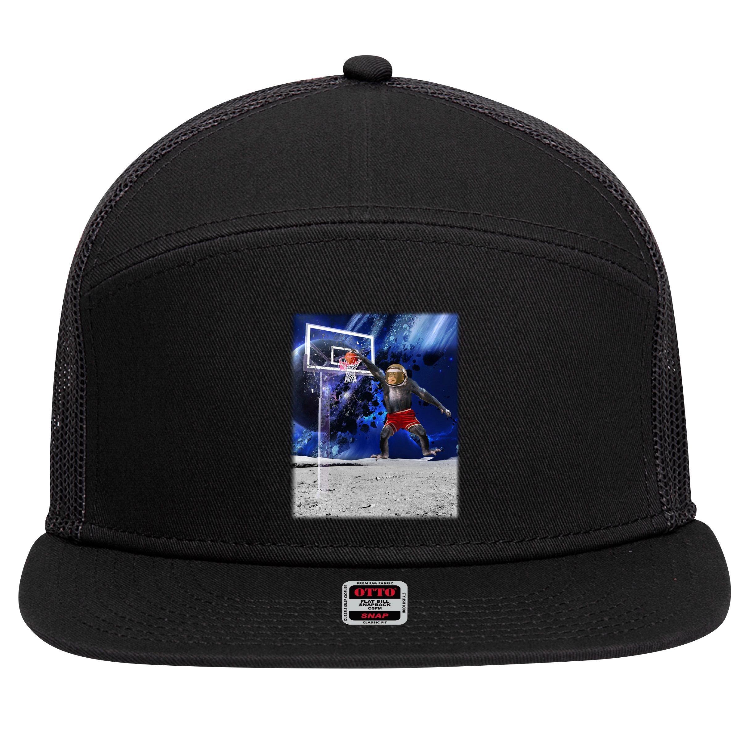 Air Ape Dunking Basketball Monkey 7 Panel Mesh Trucker Snapback Hat