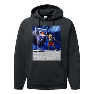 Air Ape Dunking Basketball Monkey Performance Fleece Hoodie