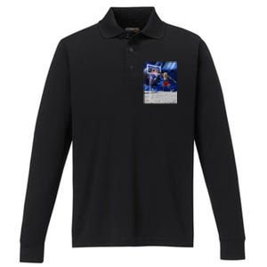 Air Ape Dunking Basketball Monkey Performance Long Sleeve Polo