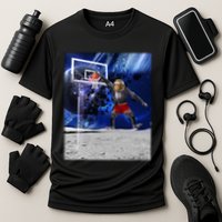 Air Ape Dunking Basketball Monkey Cooling Performance Crew T-Shirt