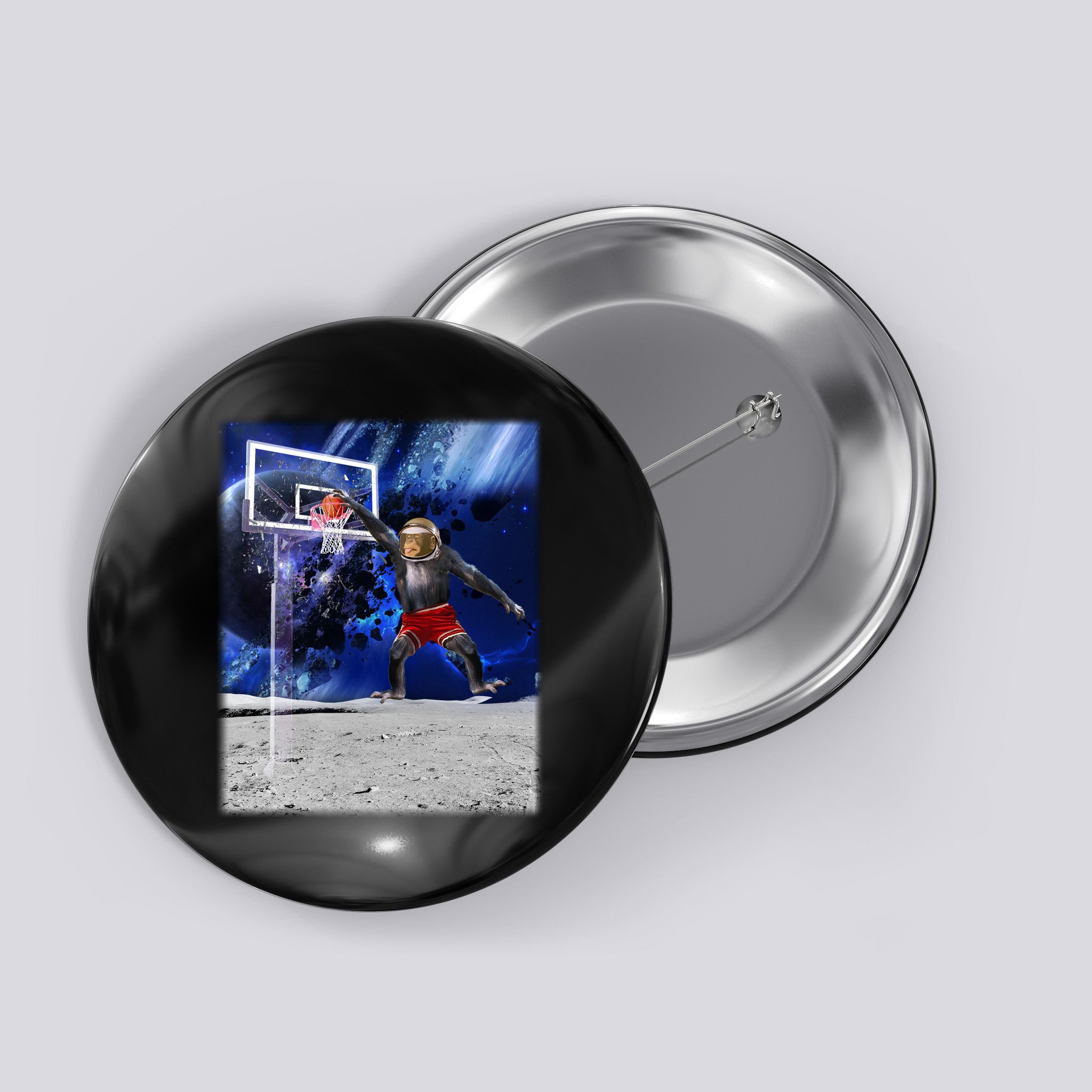 Air Ape Dunking Basketball Monkey Button