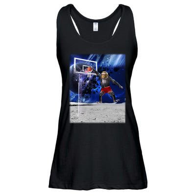 Air Ape Dunking Basketball Monkey Ladies Essential Flowy Tank