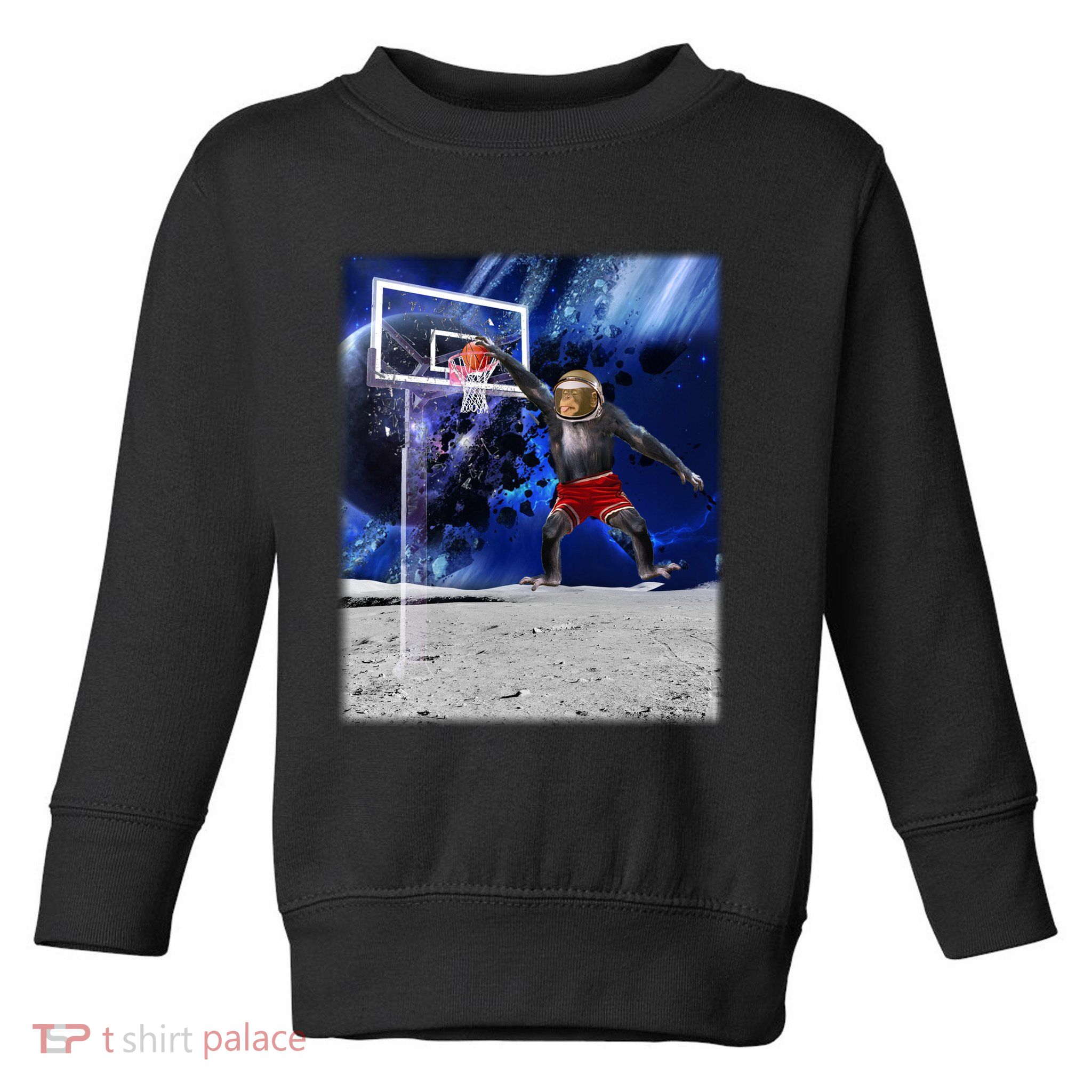 Air Ape Dunking Basketball Monkey Toddler Sweatshirt
