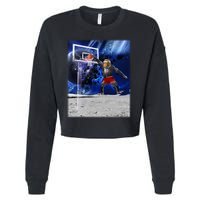 Air Ape Dunking Basketball Monkey Cropped Pullover Crew