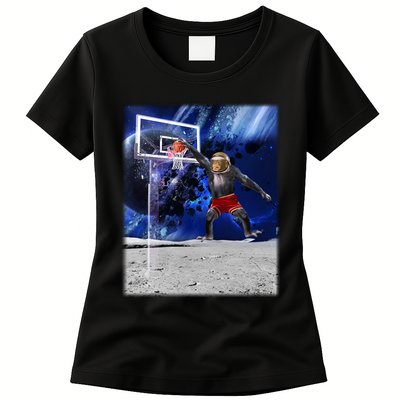 Air Ape Dunking Basketball Monkey Womens T-Shirt