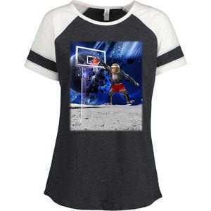 Air Ape Dunking Basketball Monkey Enza Ladies Jersey Colorblock Tee