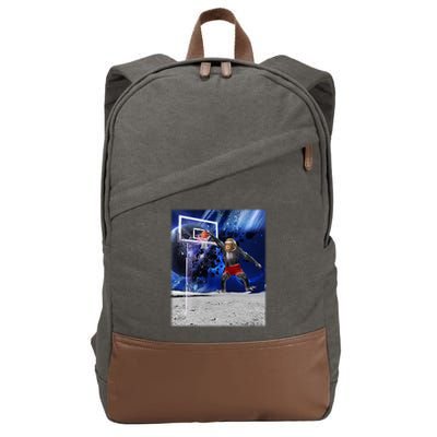 Air Ape Dunking Basketball Monkey Cotton Canvas Backpack