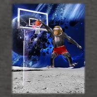 Air Ape Dunking Basketball Monkey Vector Backpack