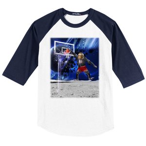 Air Ape Dunking Basketball Monkey Baseball Sleeve Shirt