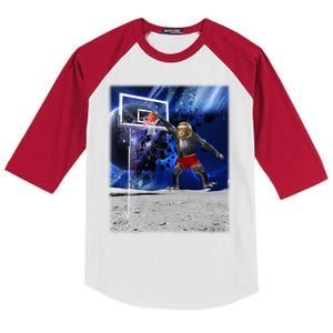 Air Ape Dunking Basketball Monkey Kids Colorblock Raglan Jersey