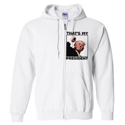 Assassination Attempt Donald Trump Fist Pumping Trump Bleeding Trump Full Zip Hoodie