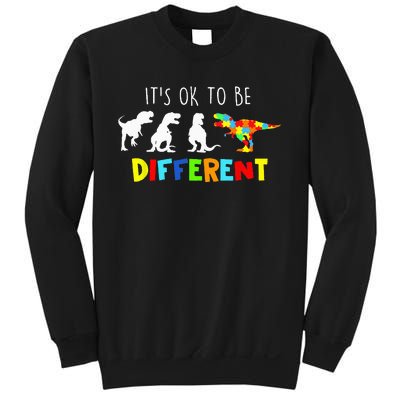 Autism Awareness Dinosaur Its Ok To Be Different Sweatshirt