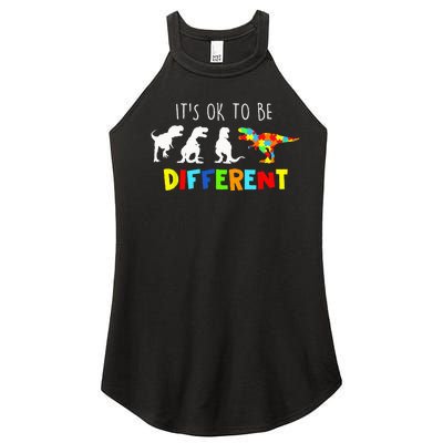 Autism Awareness Dinosaur Its Ok To Be Different Women’s Perfect Tri Rocker Tank