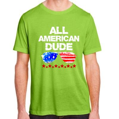 All American Dude 4th Of July Patriotic Family Sunglasses Cute Gift Adult ChromaSoft Performance T-Shirt