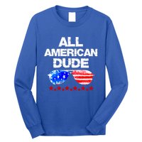 All American Dude 4th Of July Patriotic Family Sunglasses Cute Gift Long Sleeve Shirt