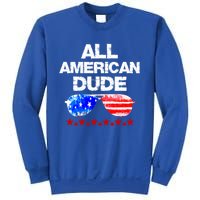 All American Dude 4th Of July Patriotic Family Sunglasses Cute Gift Sweatshirt