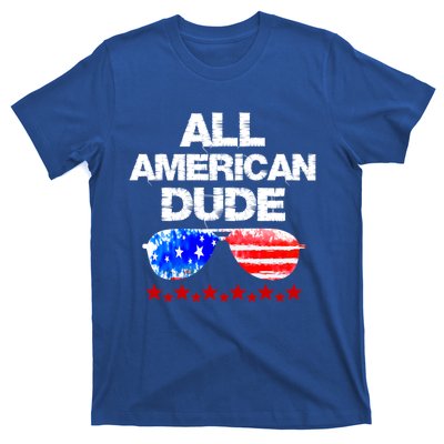 All American Dude 4th Of July Patriotic Family Sunglasses Cute Gift T-Shirt