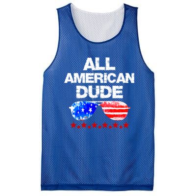 All American Dude 4th Of July Patriotic Family Sunglasses Cute Gift Mesh Reversible Basketball Jersey Tank