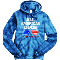 All American Dude 4th Of July Patriotic Family Sunglasses Cute Gift Tie Dye Hoodie